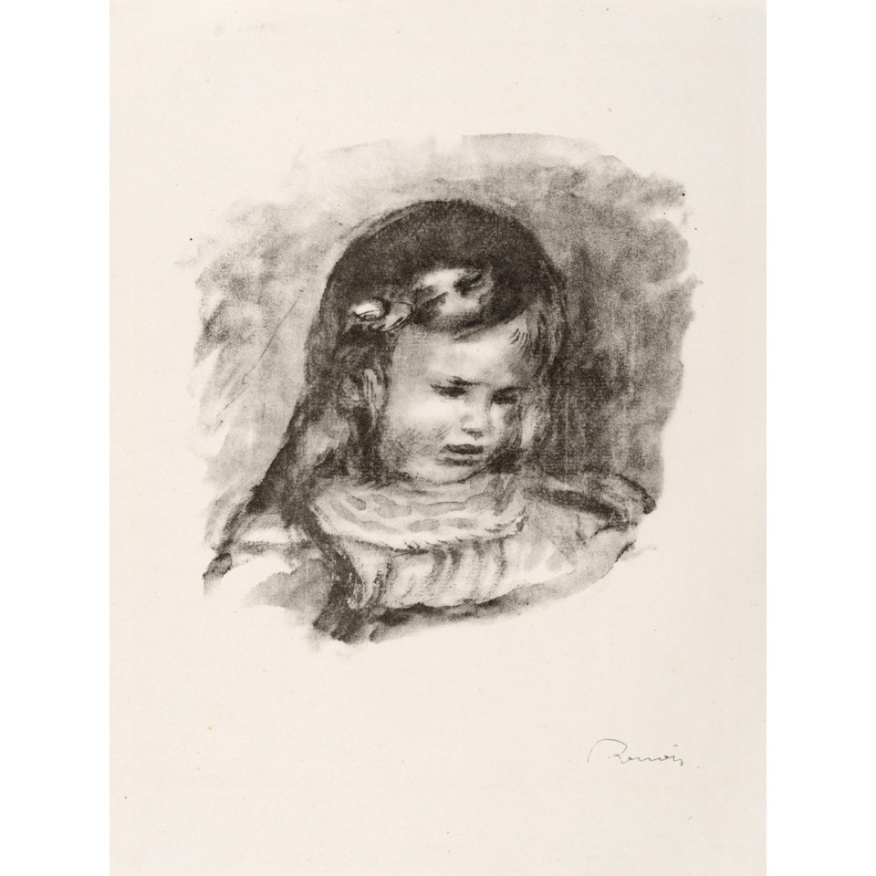 Claude Renoir, la tête baissée (Deltail/Stella 39) by Pierre-Auguste Renoir