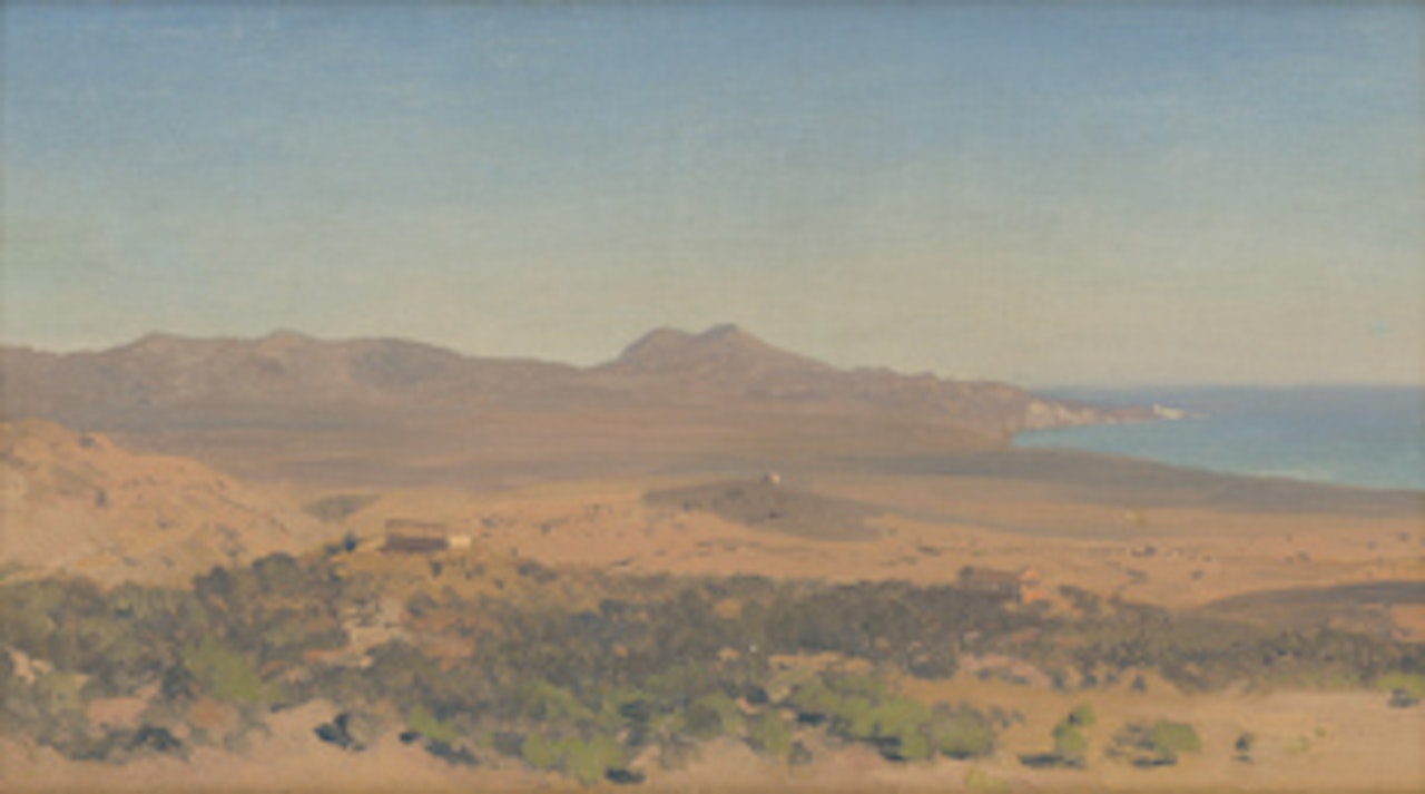 The Valle dei Templi in Agrigento: view of the Juno and Concordia temples by German School