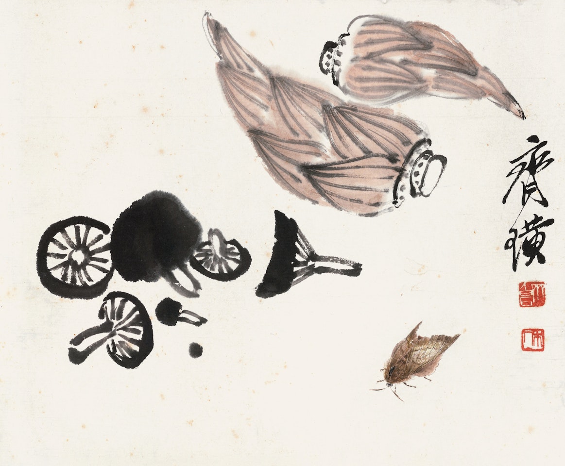 VEGETABLES AND INSECT by Qi Baishi