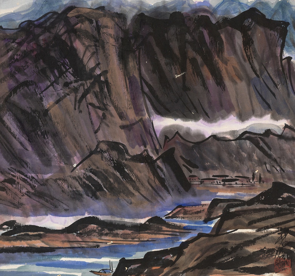 MOUNTAINOUS LANDSCAPE by Lin Fengmian