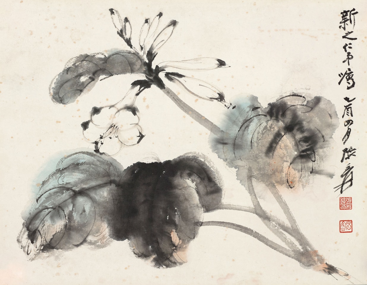 LILY FLOWER by Zhang Daqian
