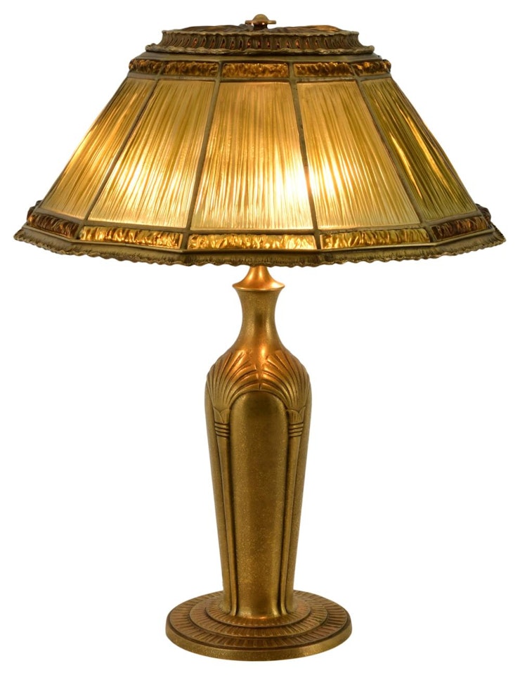 "Linenfold" Table Lamp by Tiffany Studios