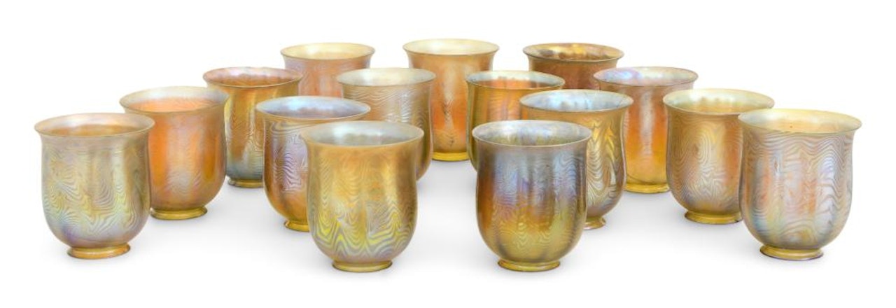 Set of 15 "King Tut" Shades by Tiffany Studios