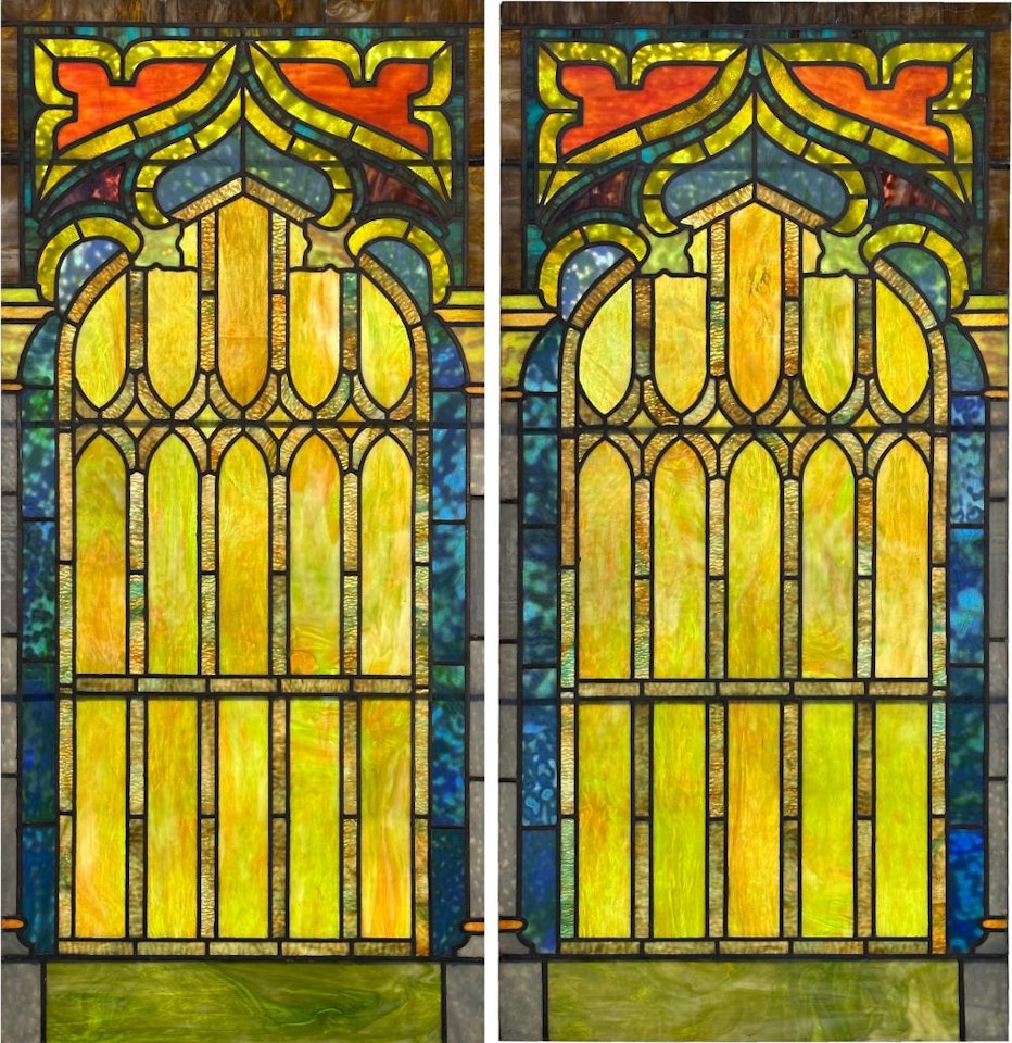 Pair of Gothic Revival Windows by Tiffany Studios