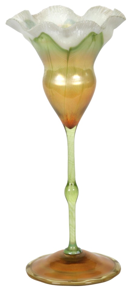 Favrile Glass Floriform Vase. by Tiffany Studios