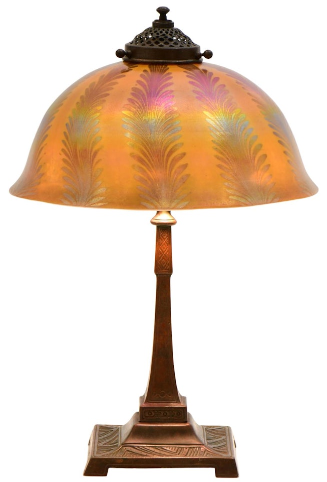 "American Indian" Desk Lamp by Tiffany Studios
