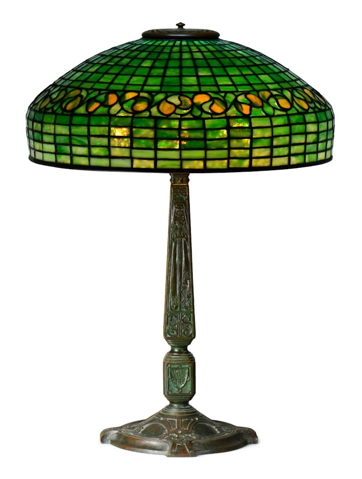 "Swirling Leaf" Table Lamp by Tiffany Studios
