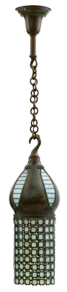 "Moorish" & "Chain Mail" Ceiling Light by Tiffany Studios