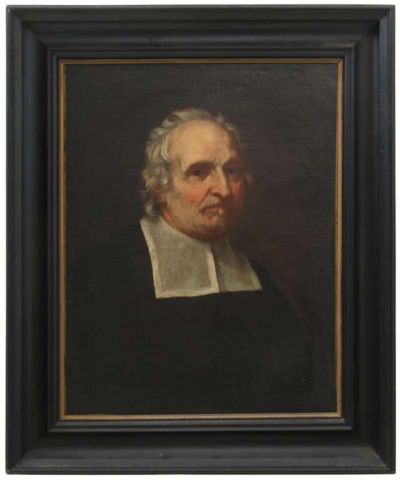portrait of a 17th century man wearing a black coat with white collar by Anthony van Dyck