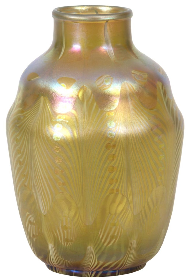 Decorated Vase. by Tiffany Studios