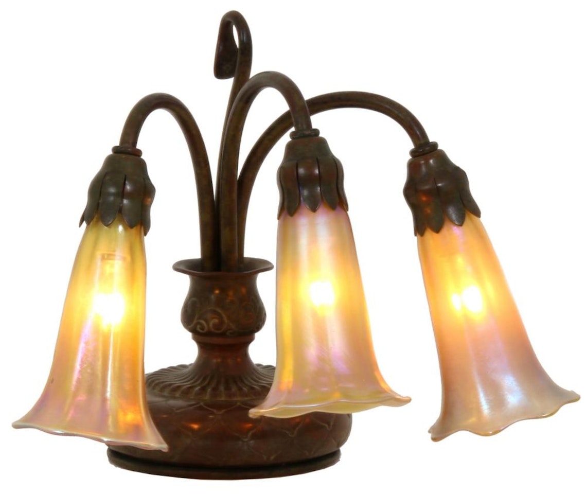 3 Light Lily Lamp by Tiffany Studios