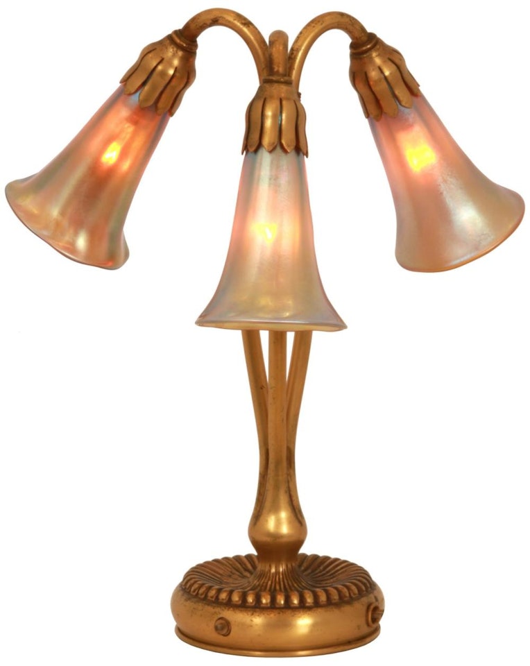 3 Light Lily Lamp by Tiffany Studios
