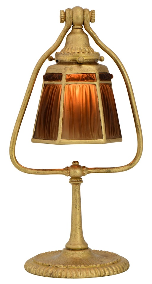 "Linenfold" Desk Lamp by Tiffany Studios