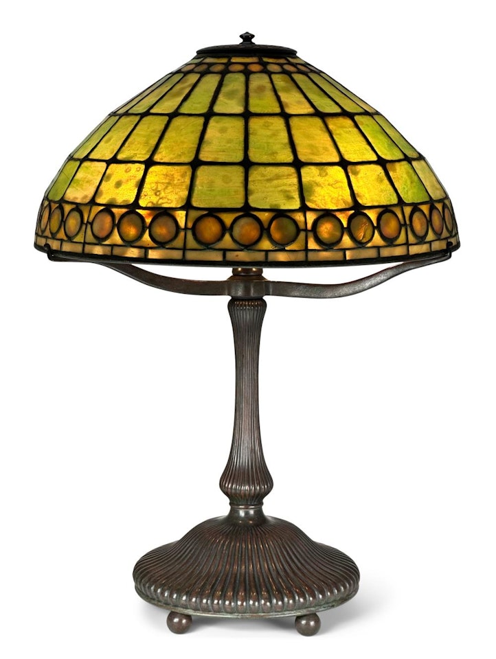 "Jeweled Colonial" Table Lamp by Tiffany Studios