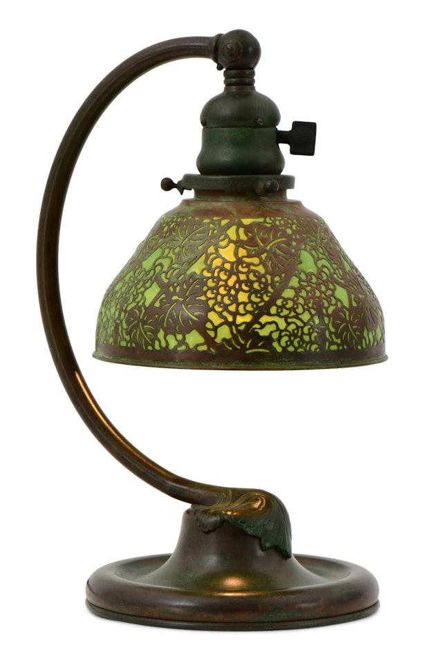 Blown Glass "Grapevine" Desk Lamp by Tiffany Studios