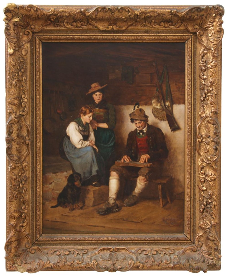 Der Zitherspieler by Franz von Defregger