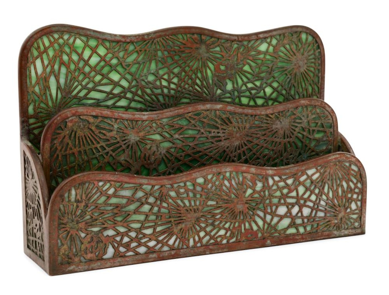 "Pine Needle" Letter Rack by Tiffany Studios