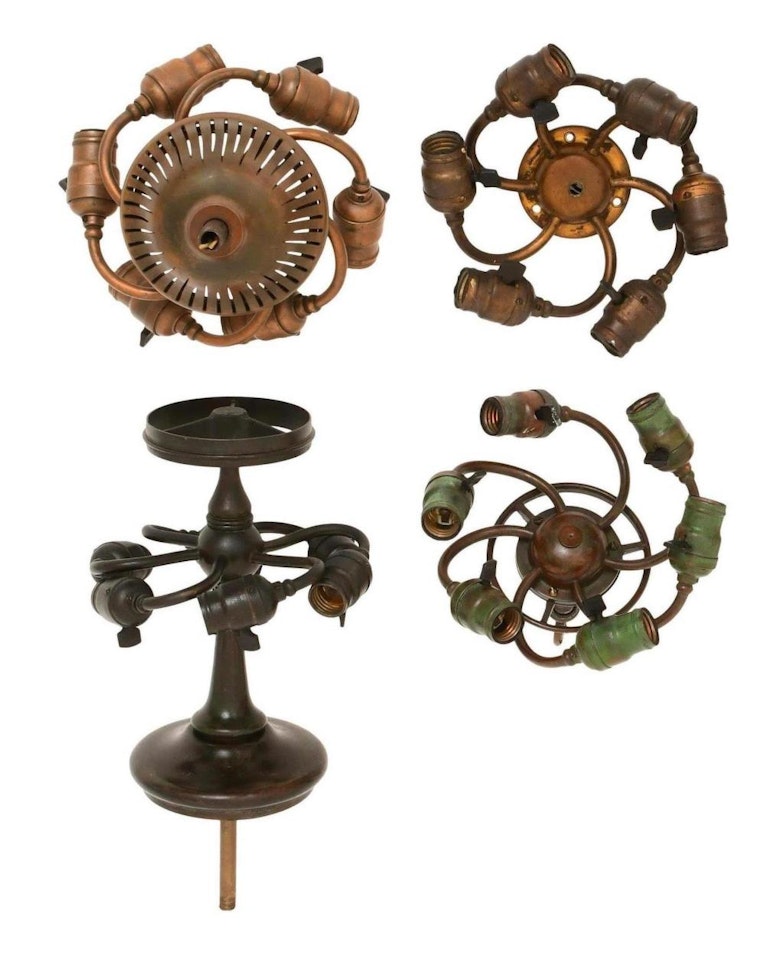 Lot of Four Socket Clusters by Tiffany Studios