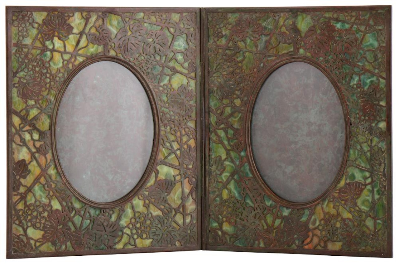 "Grapevine" Double Picture Frame by Tiffany Studios