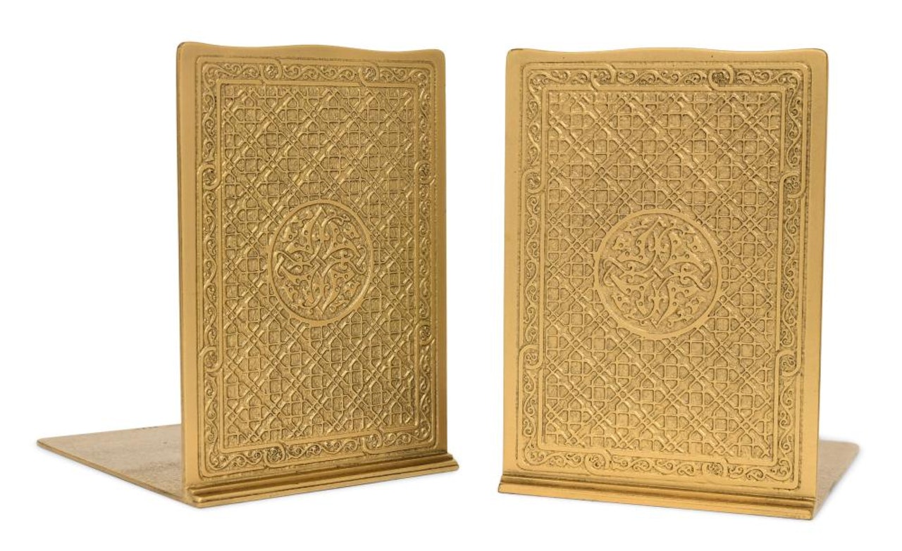 Pair of "Medallion" Bookends by Tiffany Studios