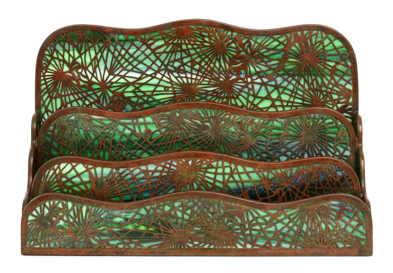 "Pine Needle" Letter Rack by Tiffany Studios