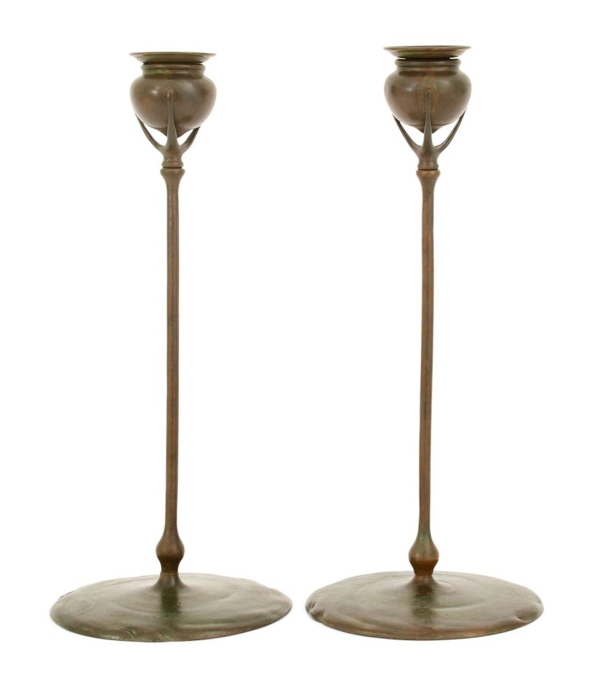 Pair of Candlesticks by Tiffany Studios