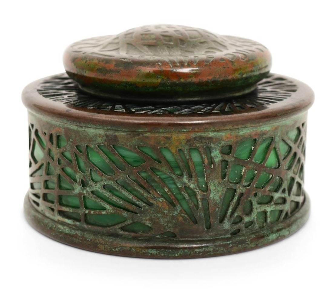 "Pine Needle" Inkwell by Tiffany Studios