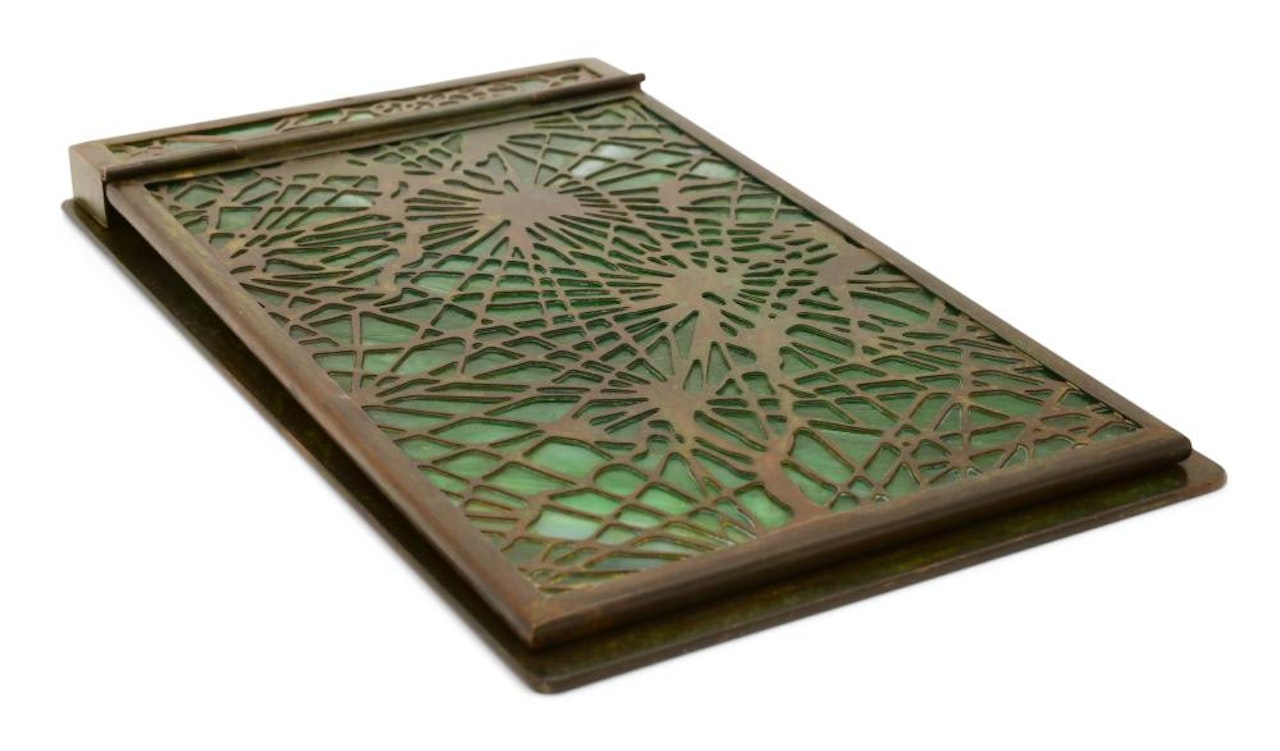 "Pine Needle" Notepad Holder by Tiffany Studios