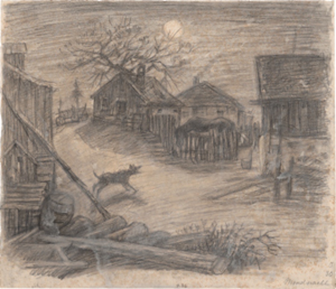 Moonlit night by Alfred Kubin