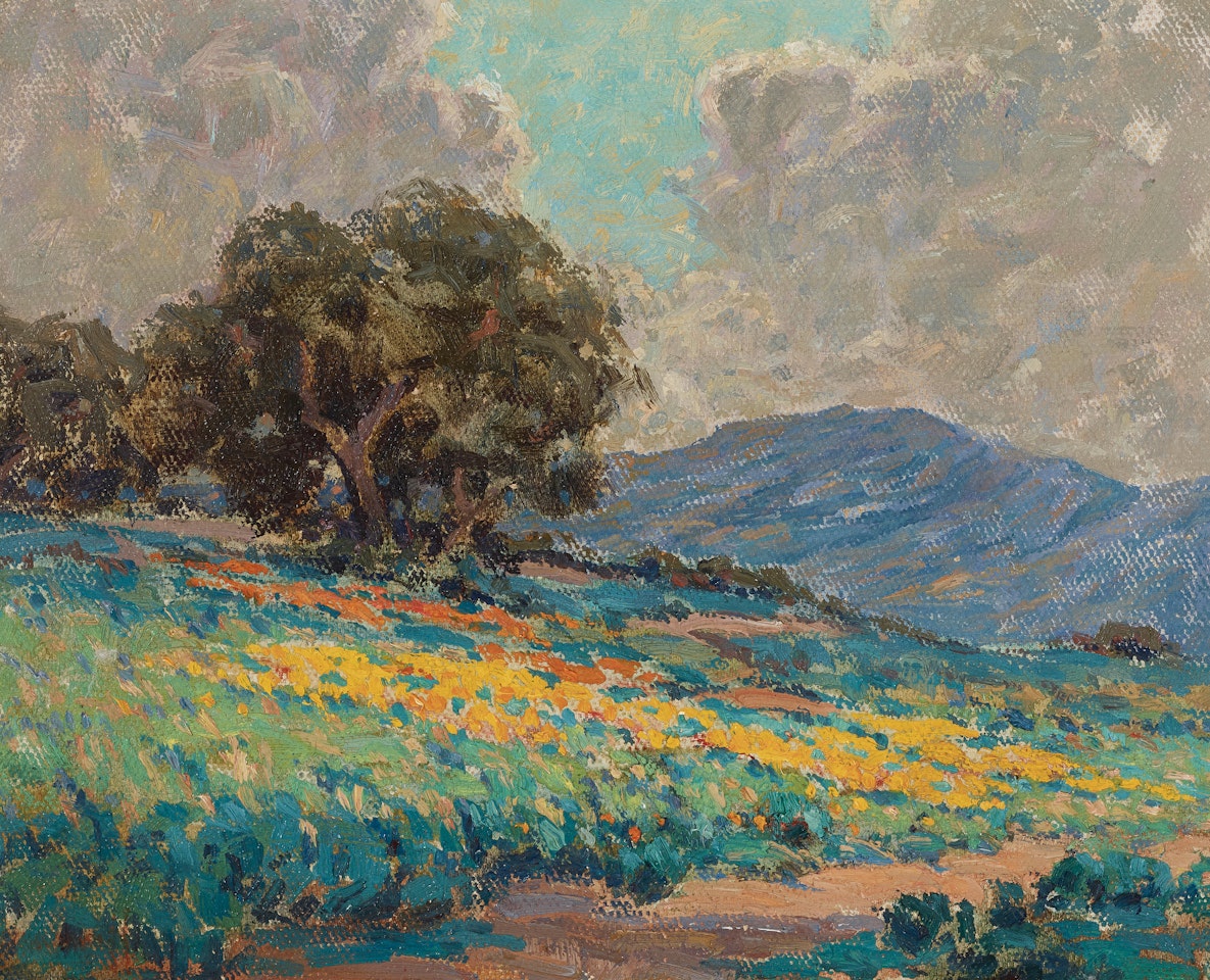 Poppies with Oak Trees by Granville Redmond