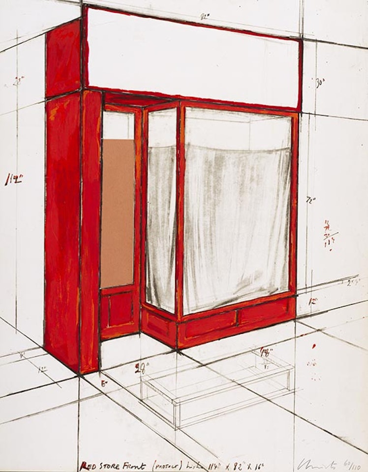 Red Store Front, Project by Christo