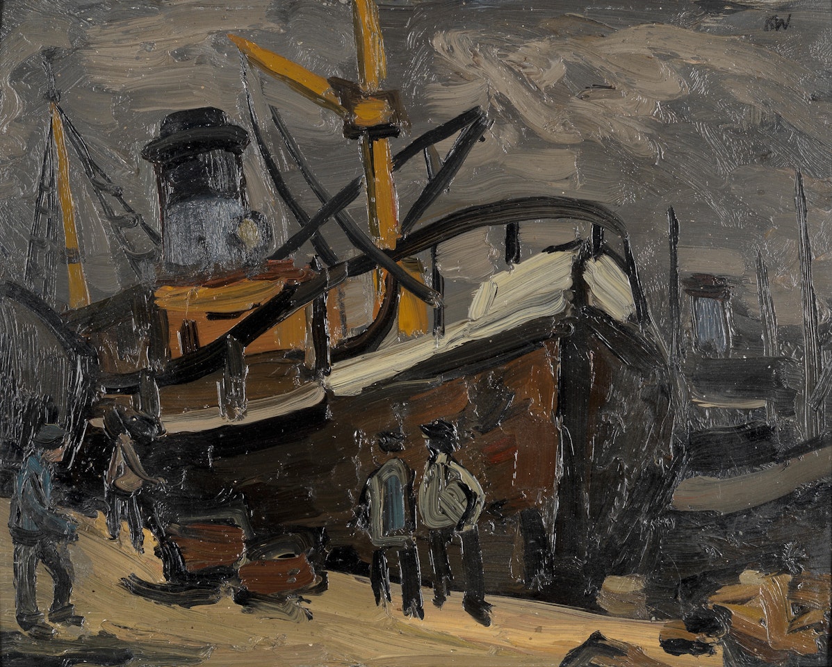 Swansea Docks by Kyffin Williams