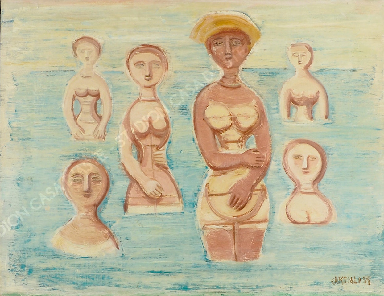 "The Bathers" by Massimo Campigli
