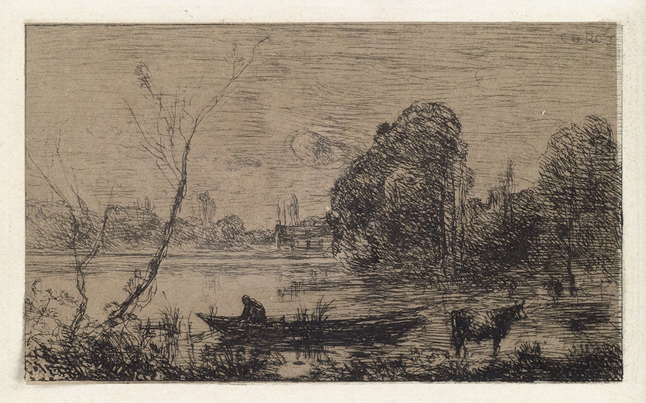 Ville d'Avray: l'Étang au Batelier by Jean Baptiste Camille Corot