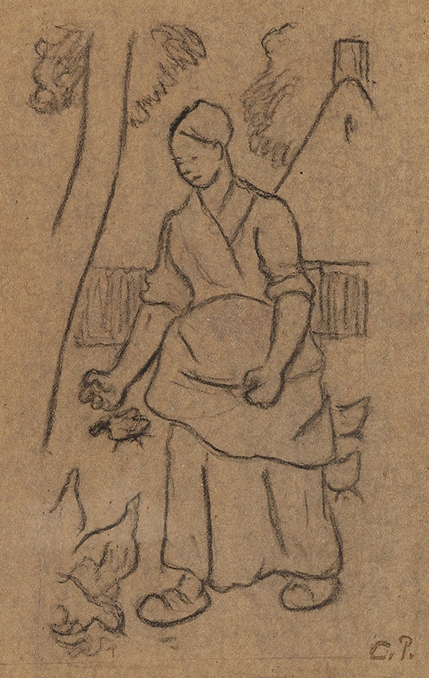 Femme aux oies by Camille Pissarro