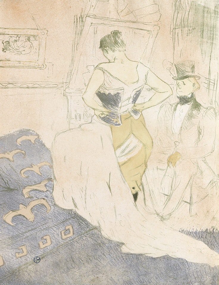 Femme en Corset--Conquète de Passage by Henri de Toulouse-Lautrec