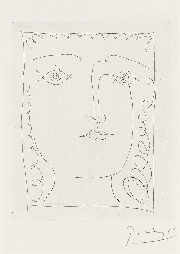 A Pablo Picasso (Tête de Femme) by Pablo Picasso