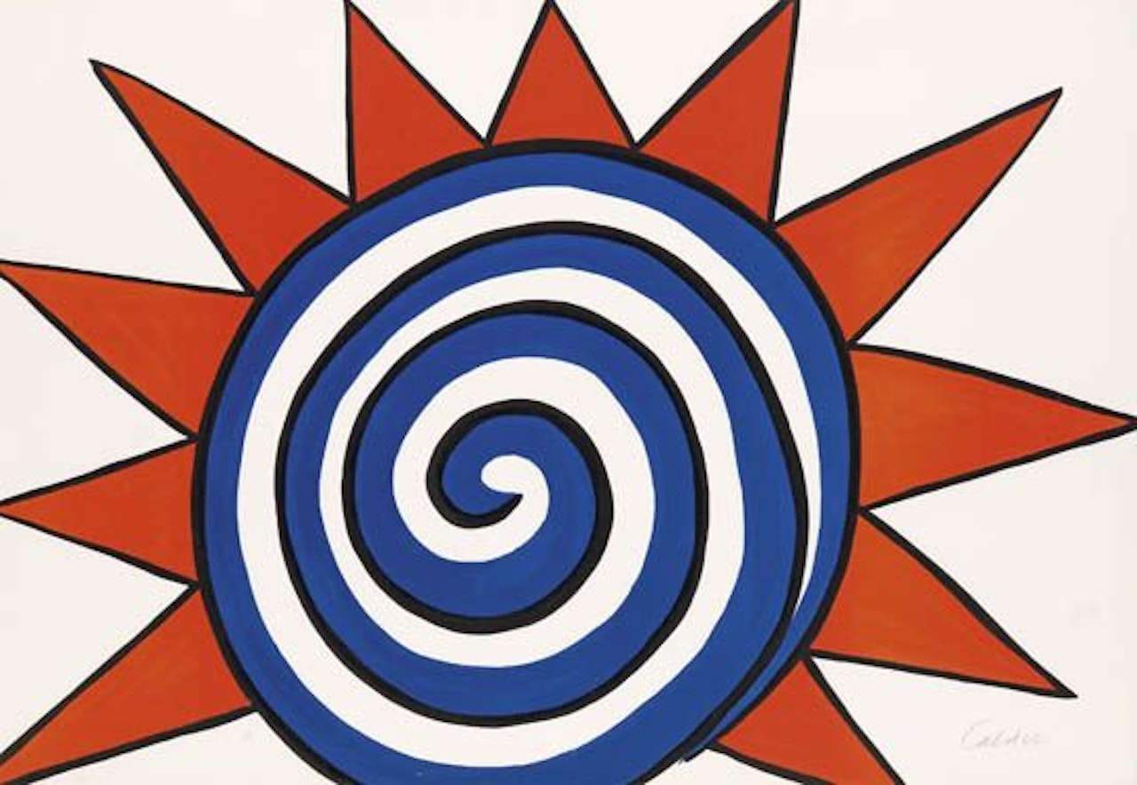 Red, White and Blue Sprial Sun by Alexander Calder