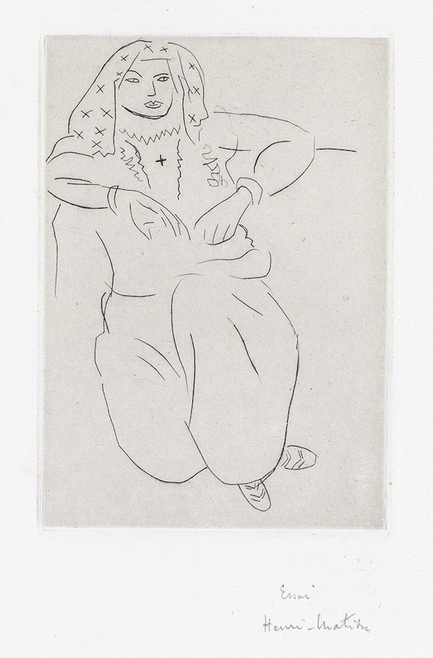 Orientale assise, Voile sur la Tête by Henri Matisse