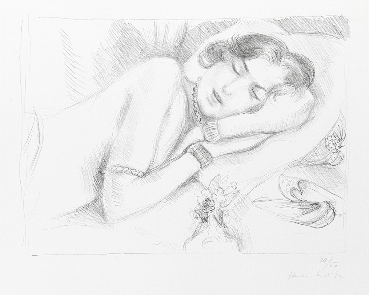 Figure endormie aux babouches by Henri Matisse