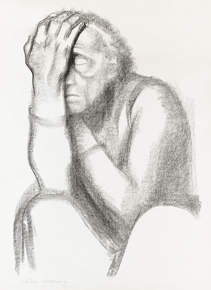 Nachdenkende Frau by Kathe Kollwitz