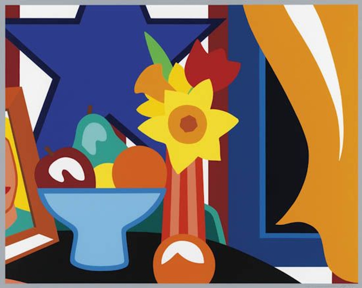 Still Life with Orange Blowing Curtain by Tom Wesselmann
