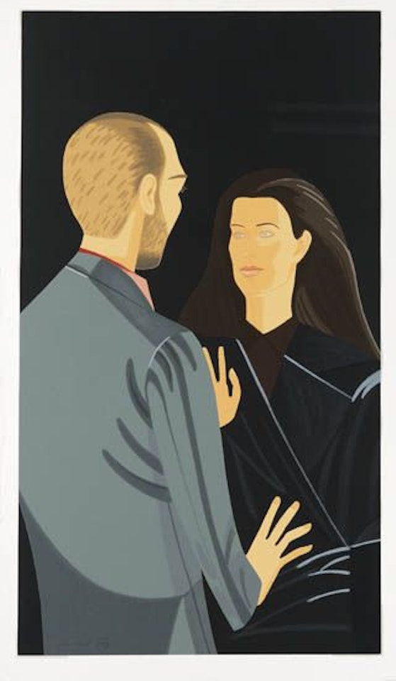 Pas de Deux III--Francesco and Alba Clemente by Alex Katz