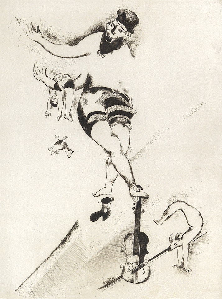 Der Akrobat mit der Geige by Marc Chagall