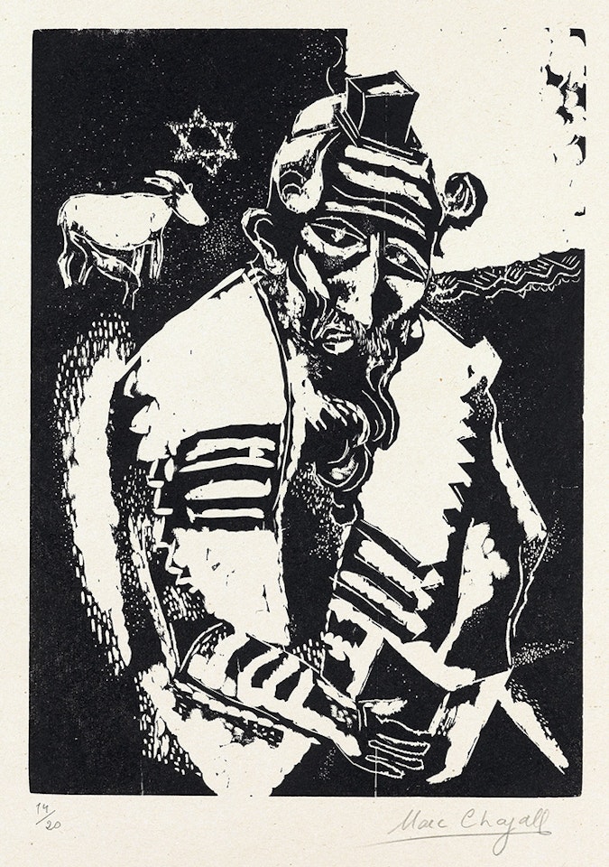 Group of 6 early woodcuts by Marc Chagall