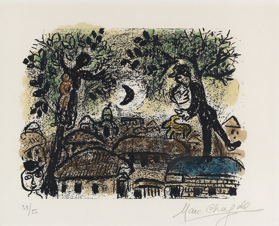 La Lune noire by Marc Chagall