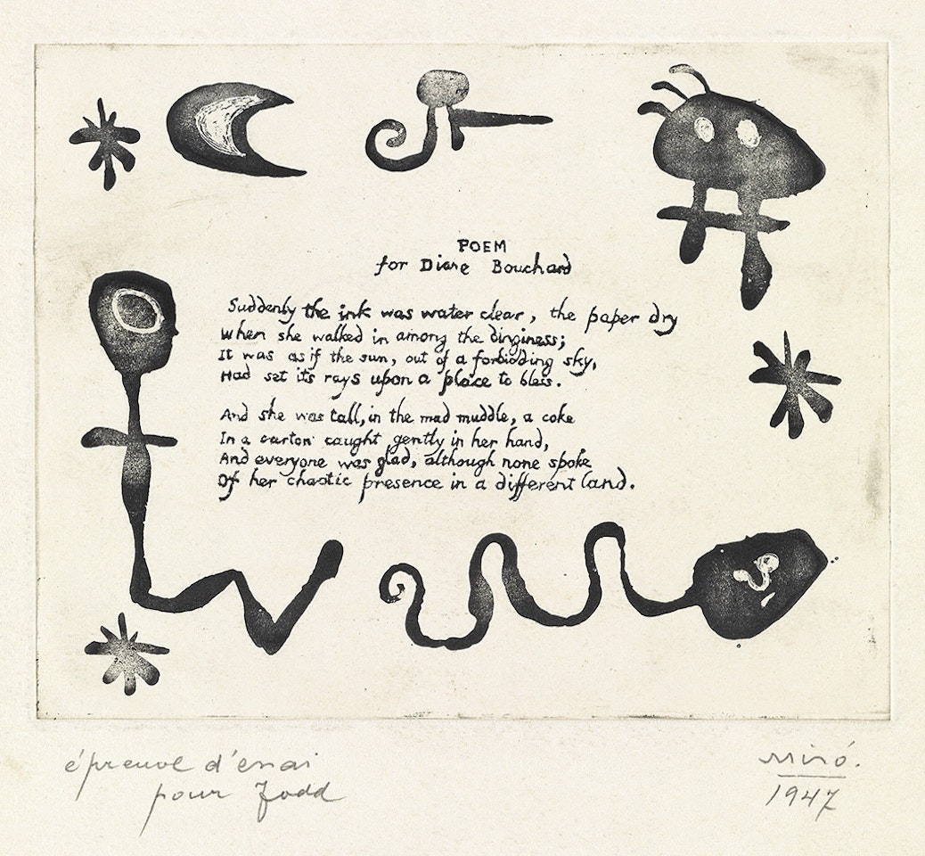 A Poem for Diane Bouchard by Joan Miró
