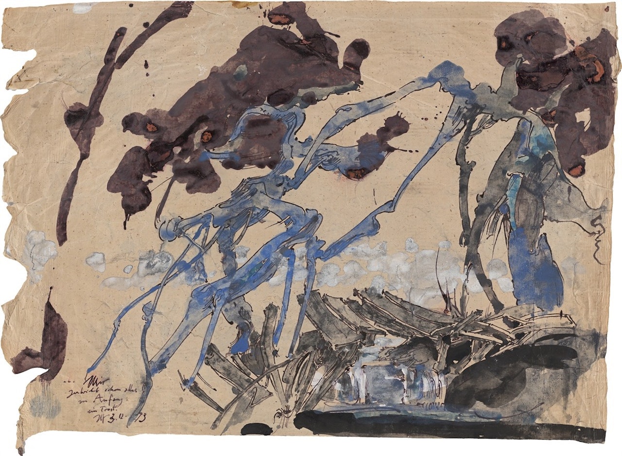 ...Mir zerbricht schon alles am Anfang. ein Trost” by Horst Janssen