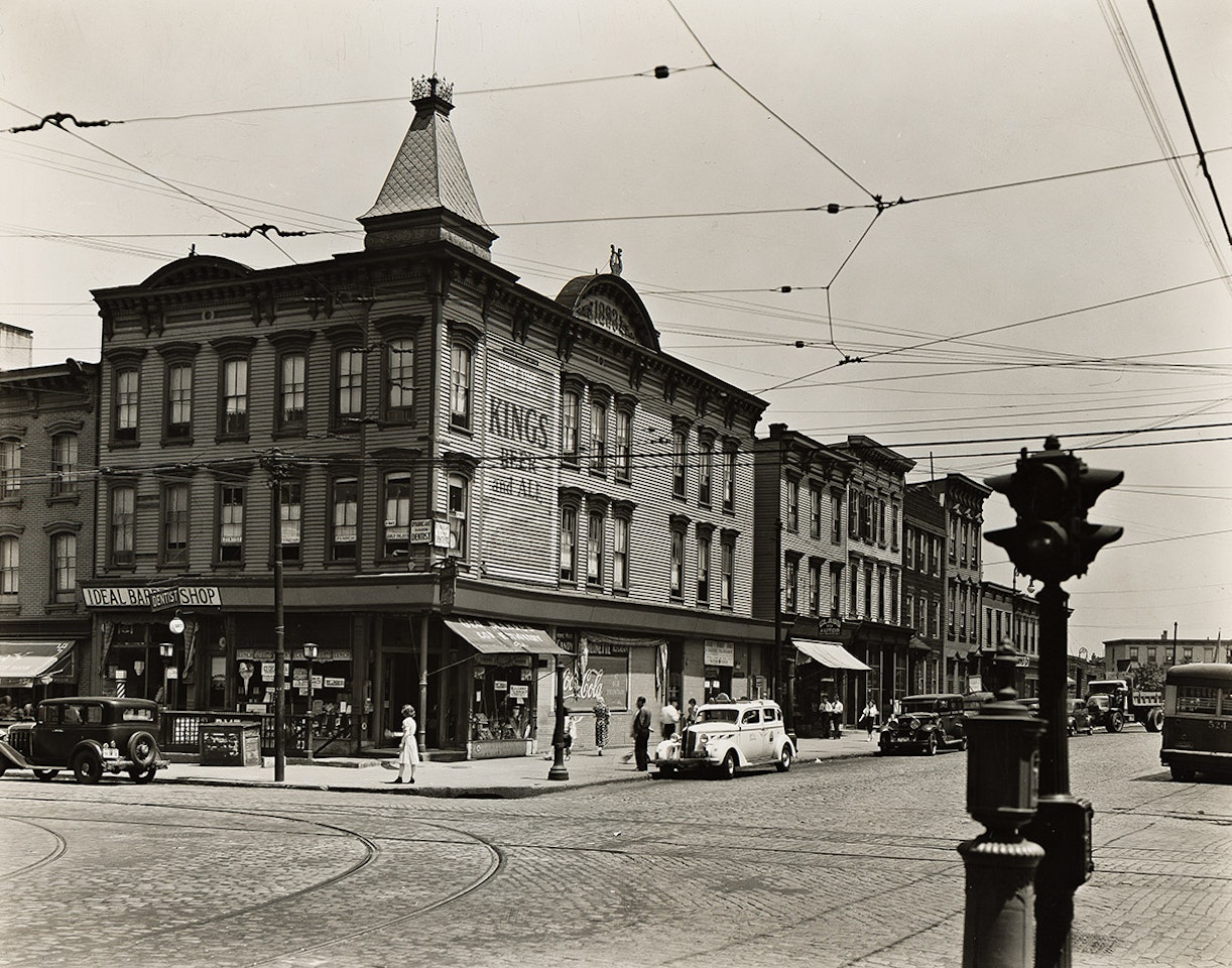 Graham and Metropolitan Avenues, Brooklyn, N.Y. by Berenice Abbott
