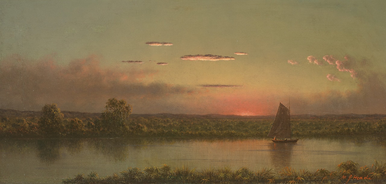 River at Twilight by Martin Johnson Heade